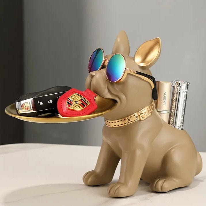 Frenchie Showcasing Statue