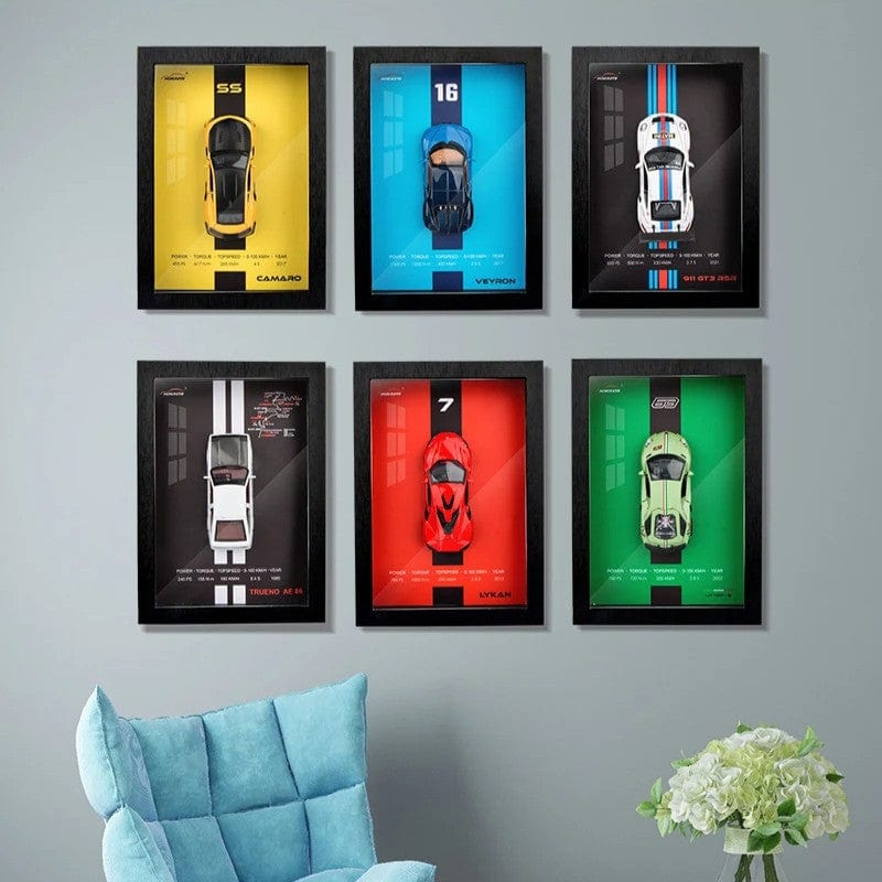 Collectible Die-Cast Supercar Frames