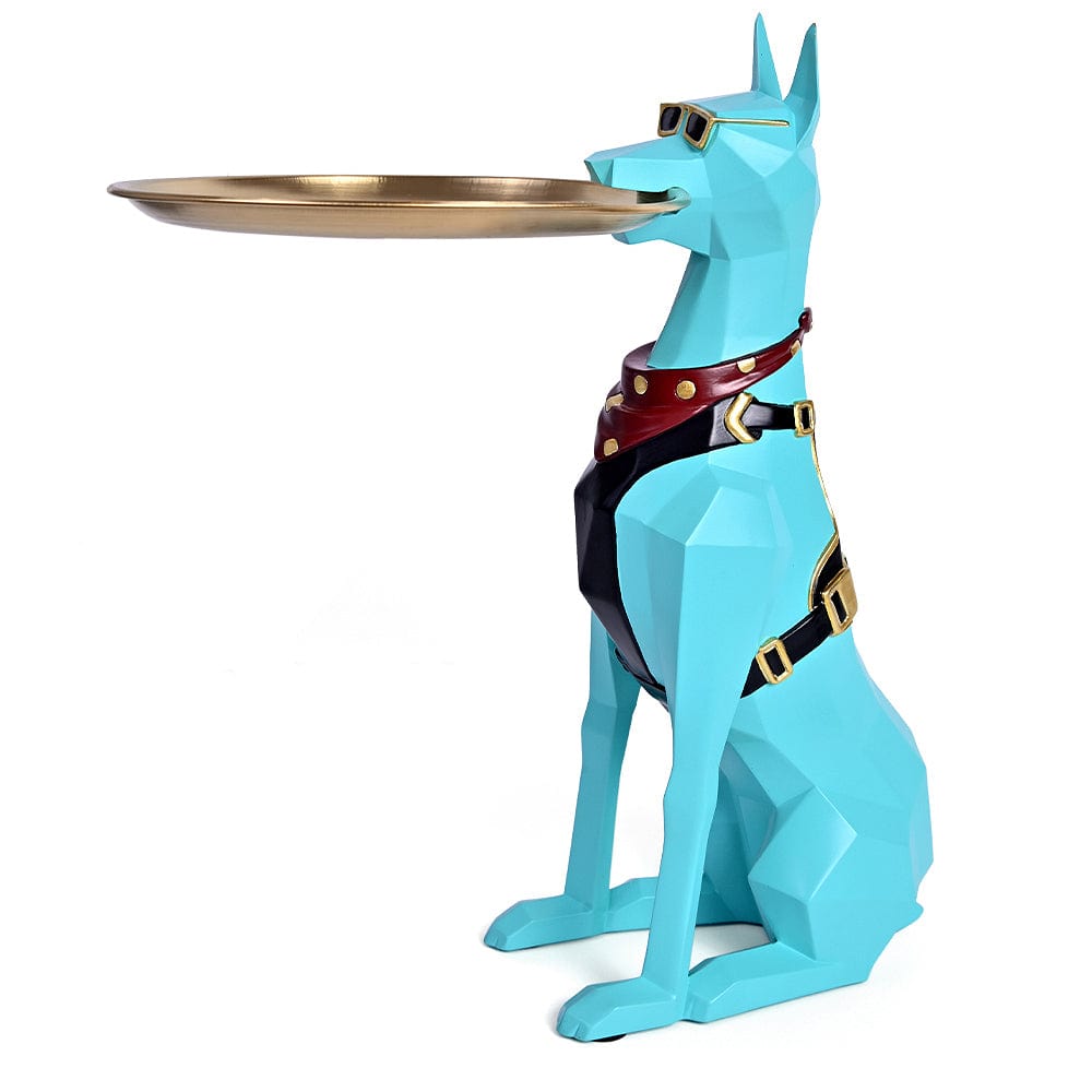 Doberman Pinscher Butler Statue