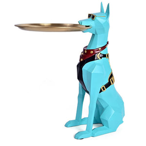 Doberman Pinscher Butler Statue