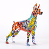 Graffiti Doberman Statue