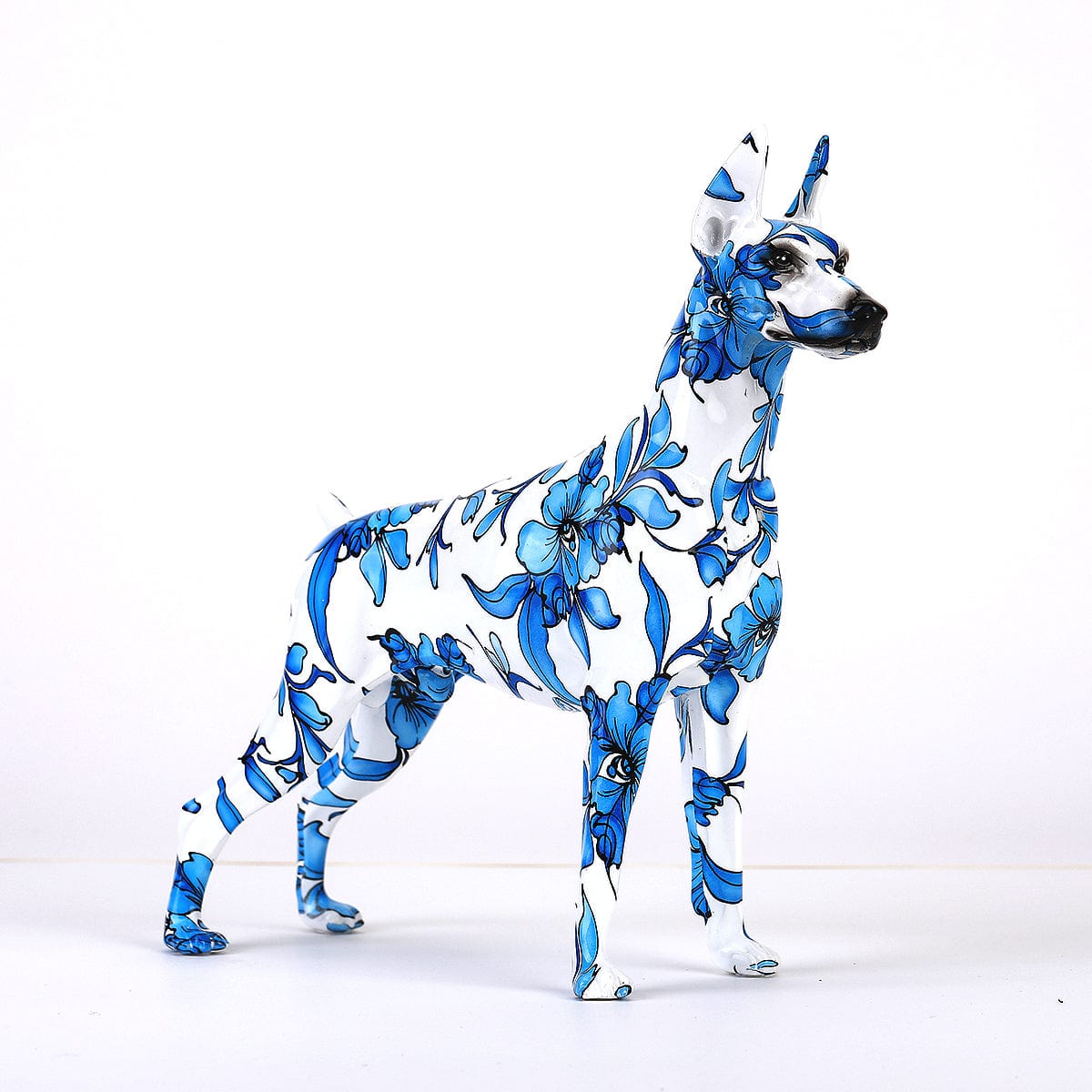Graffiti Doberman Statue