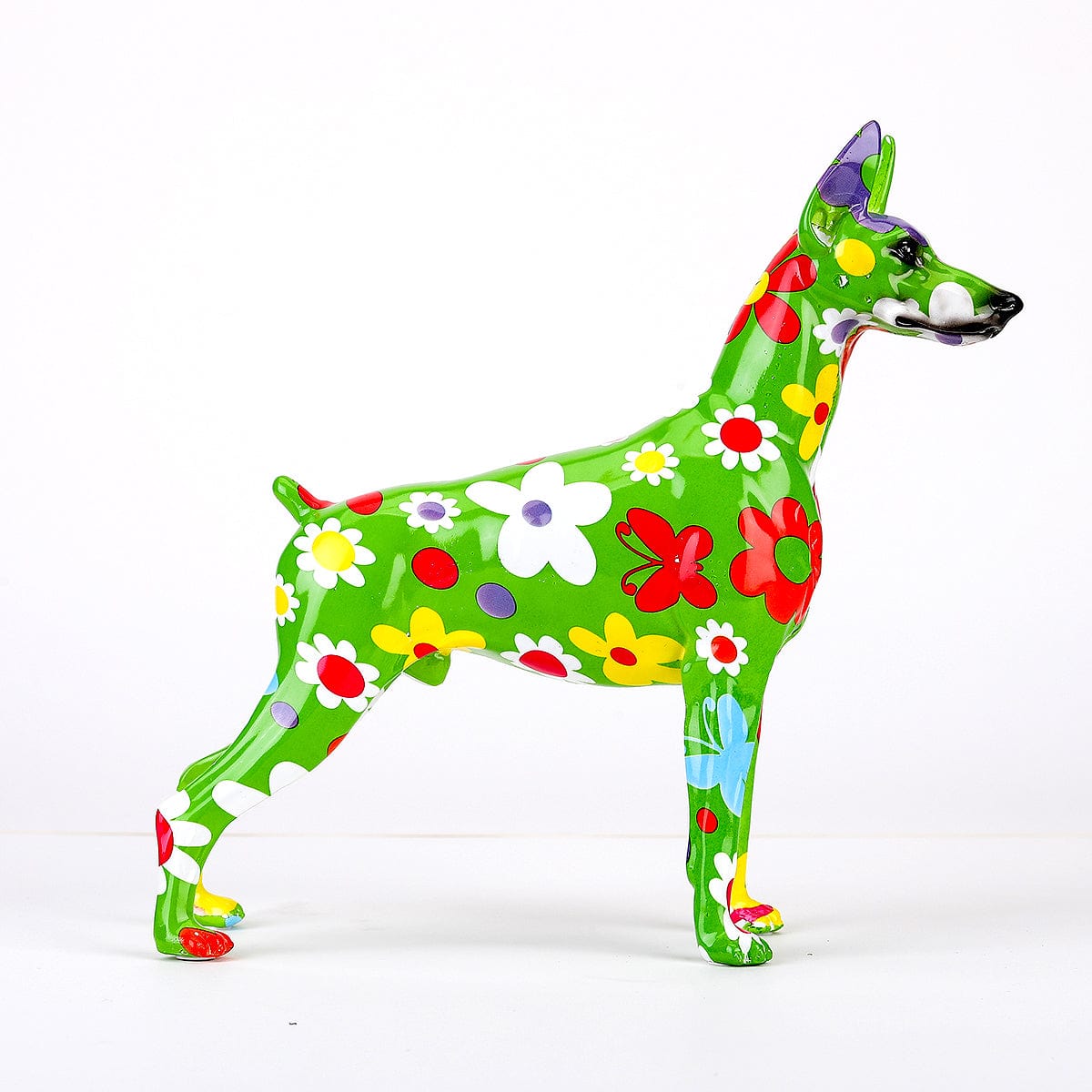 Graffiti Doberman Statue