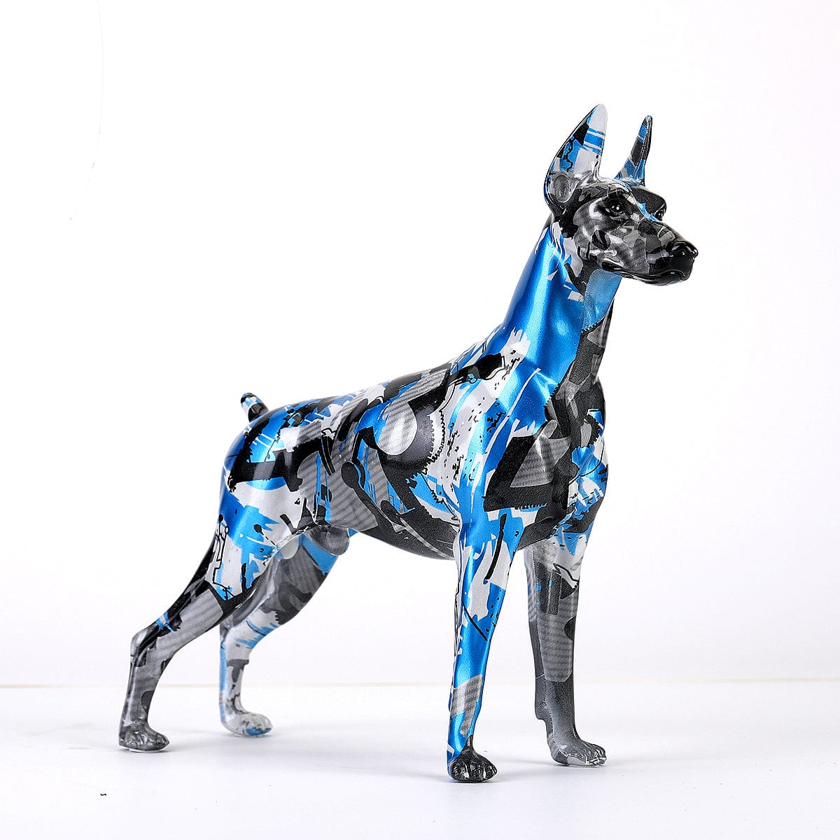 Graffiti Doberman Statue