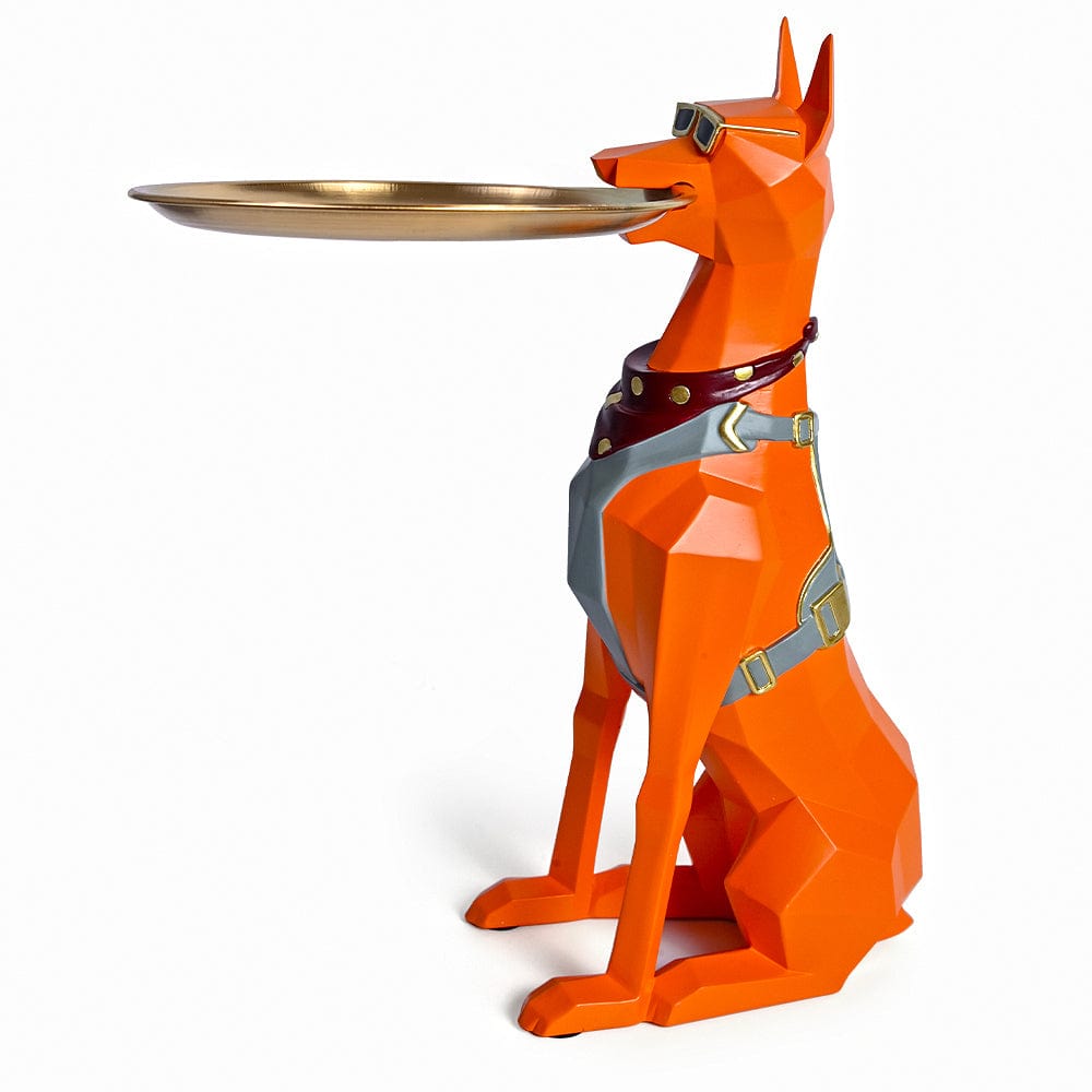 Doberman Pinscher Butler Statue