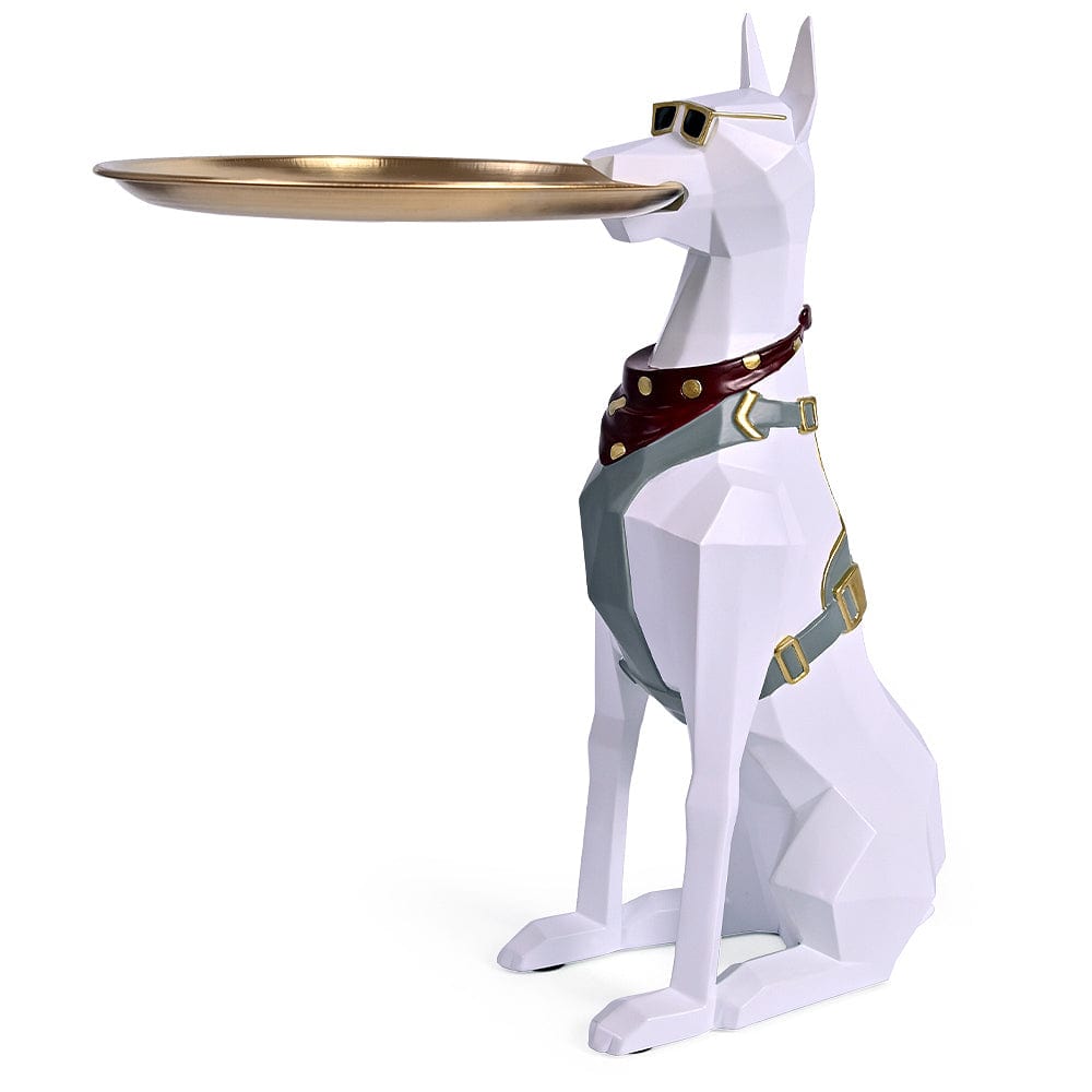 Doberman Pinscher Butler Statue