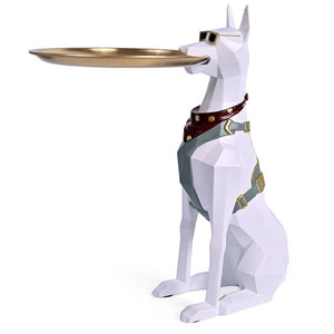 Doberman Pinscher Butler Statue