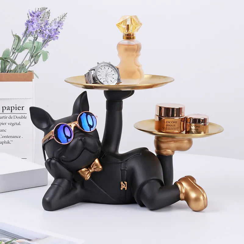 Frenchie Playful Butler Statue
