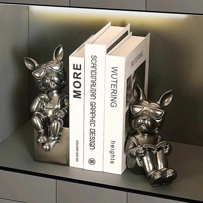 Frenchie Wine Rack Statue