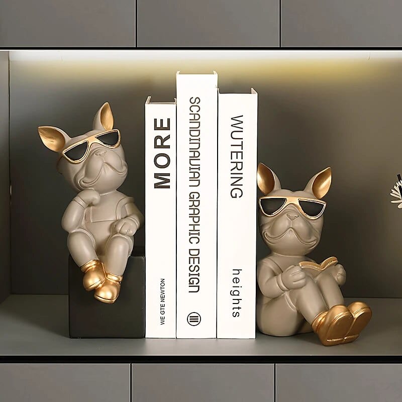 Frenchie Wine Rack Statue