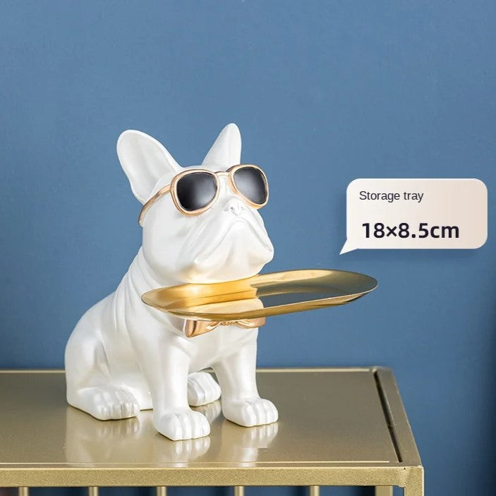 Frenchie Coin Bank Statue