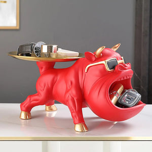 Angry Bull Butler Statue