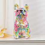 Marbled Bloom Frenchie Statue