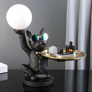 Frenchie Moonlight Butler Statue