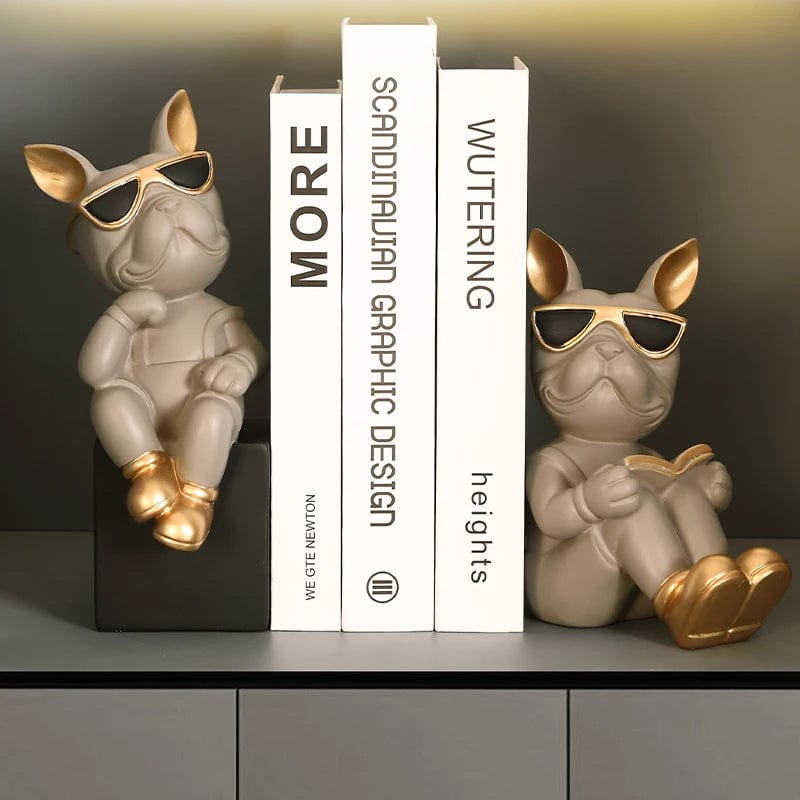 Frenchie Study Buddy Statues