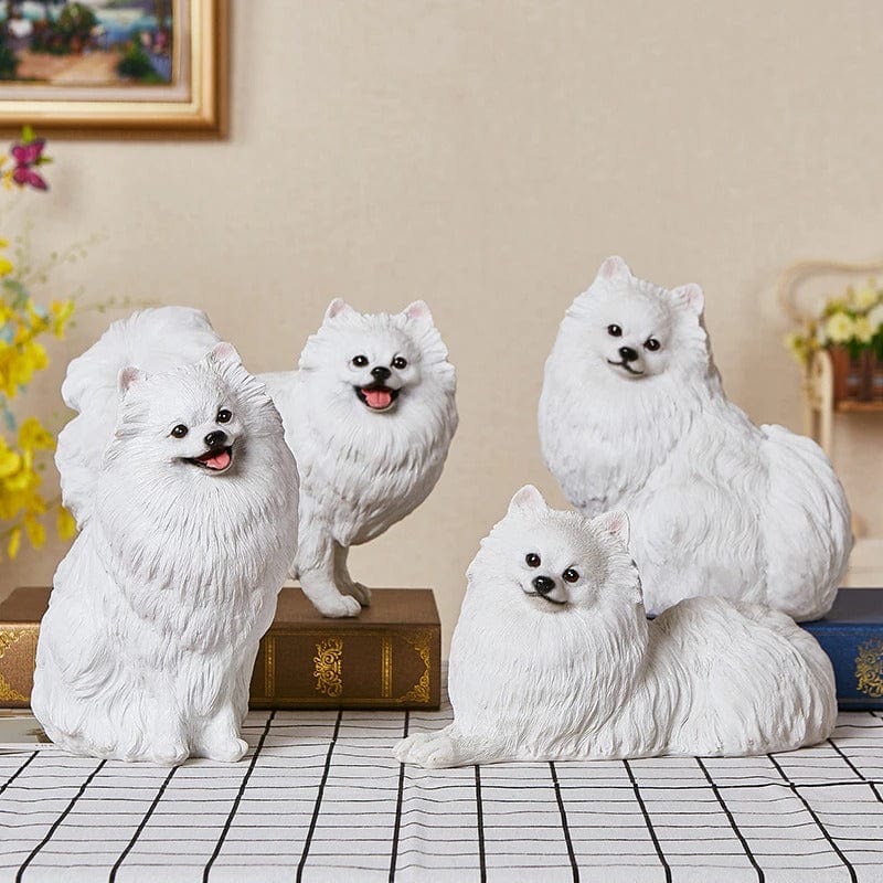 Pomeranian Simulation Statue
