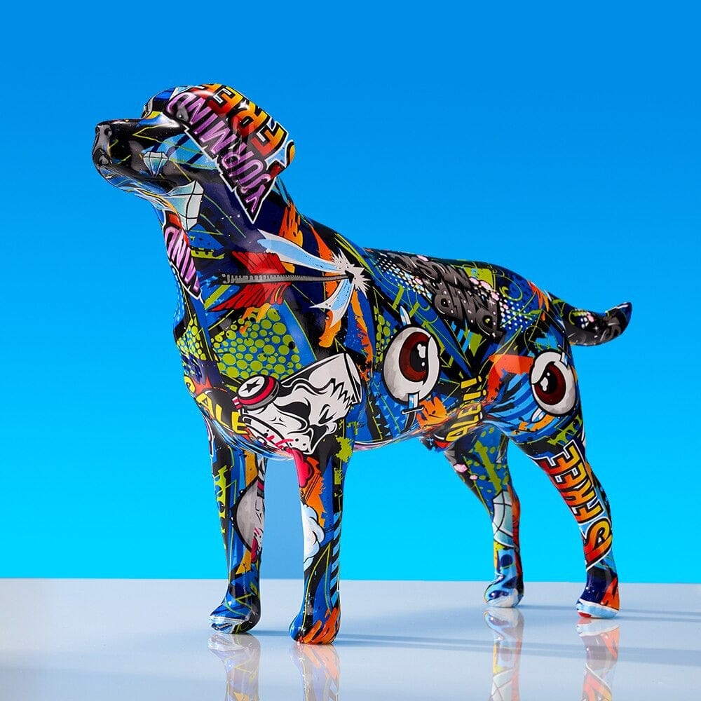 Graffiti Labrador Retriever Statue