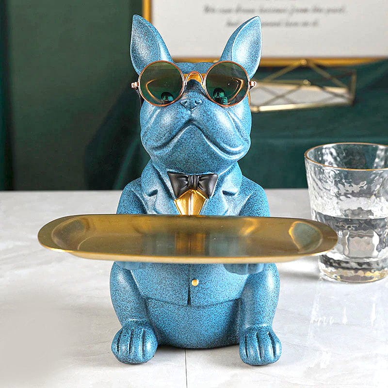 French Bulldog Tray Statue