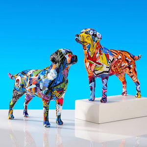 Graffiti Labrador Retriever Statue