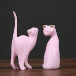 Abstract Cat Figurines
