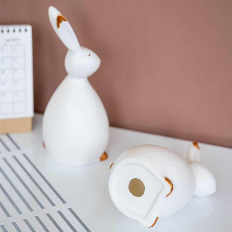 Porcelain Rabbit Figurines