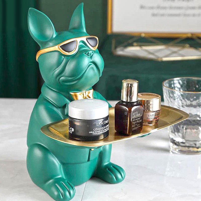 French Bulldog Tray Statue