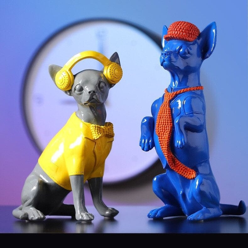 Vibrant Reveller Chihuahua Statue