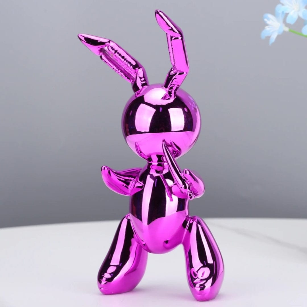 Metallic Finish Rabbit Statue