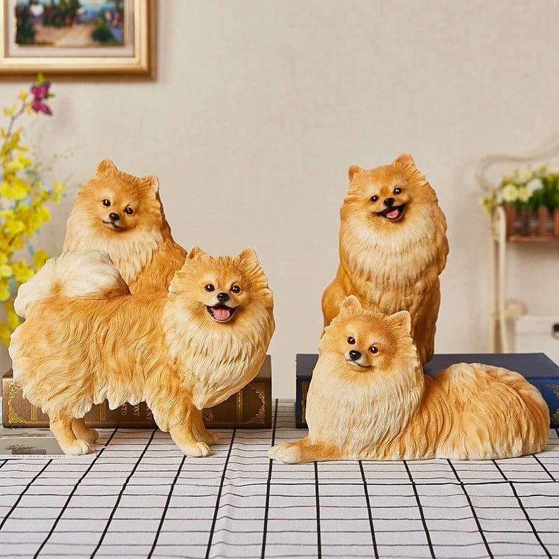 Pomeranian Simulation Statue