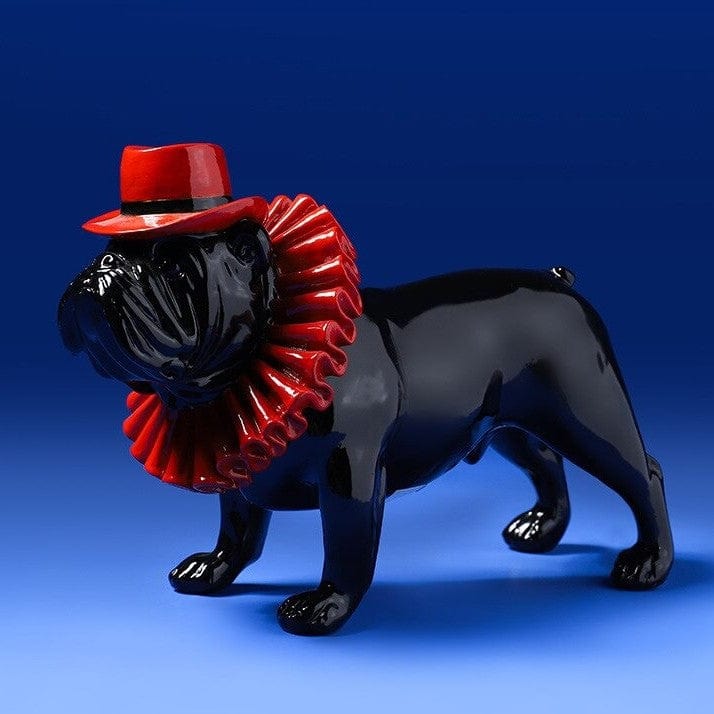 Punk Style Bulldog Statue
