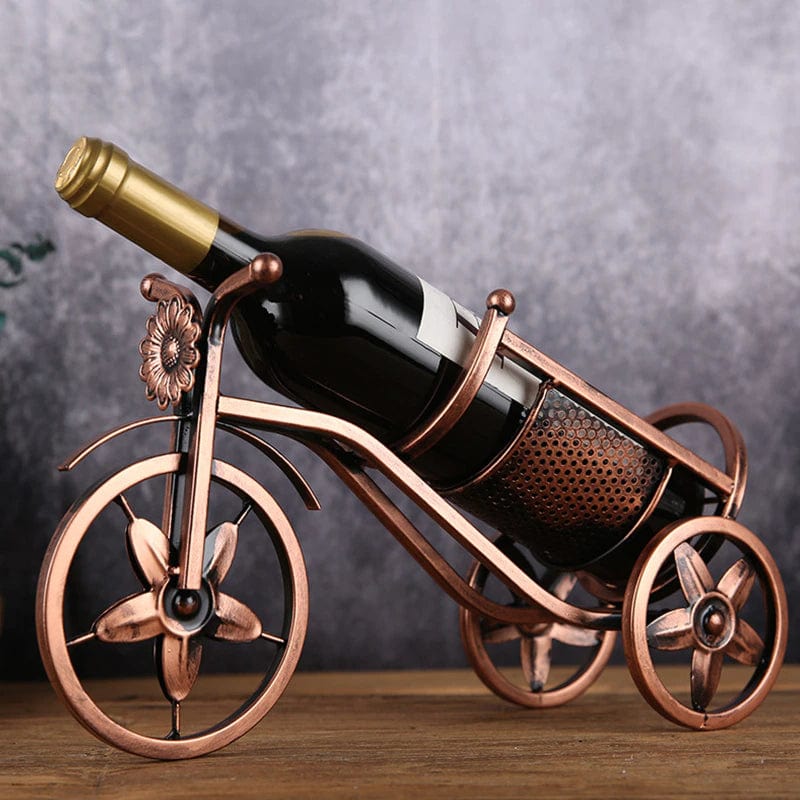 Bicycle wine shop bottle holder