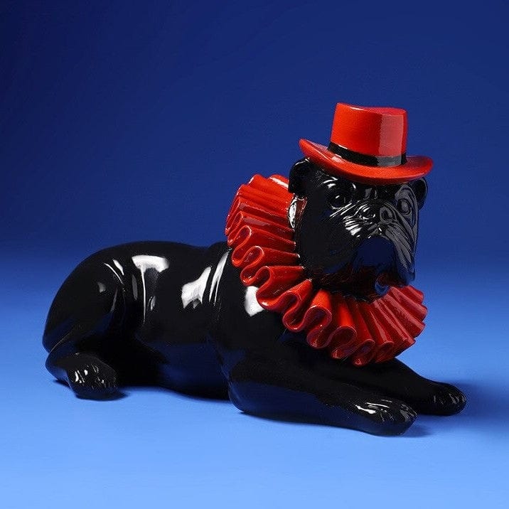 Punk Style Bulldog Statue