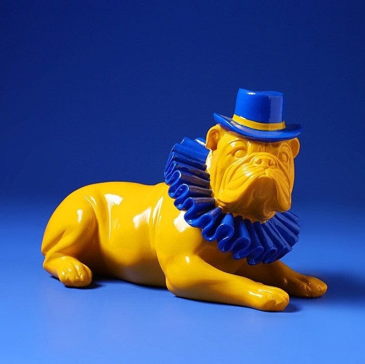 Punk Style Bulldog Statue