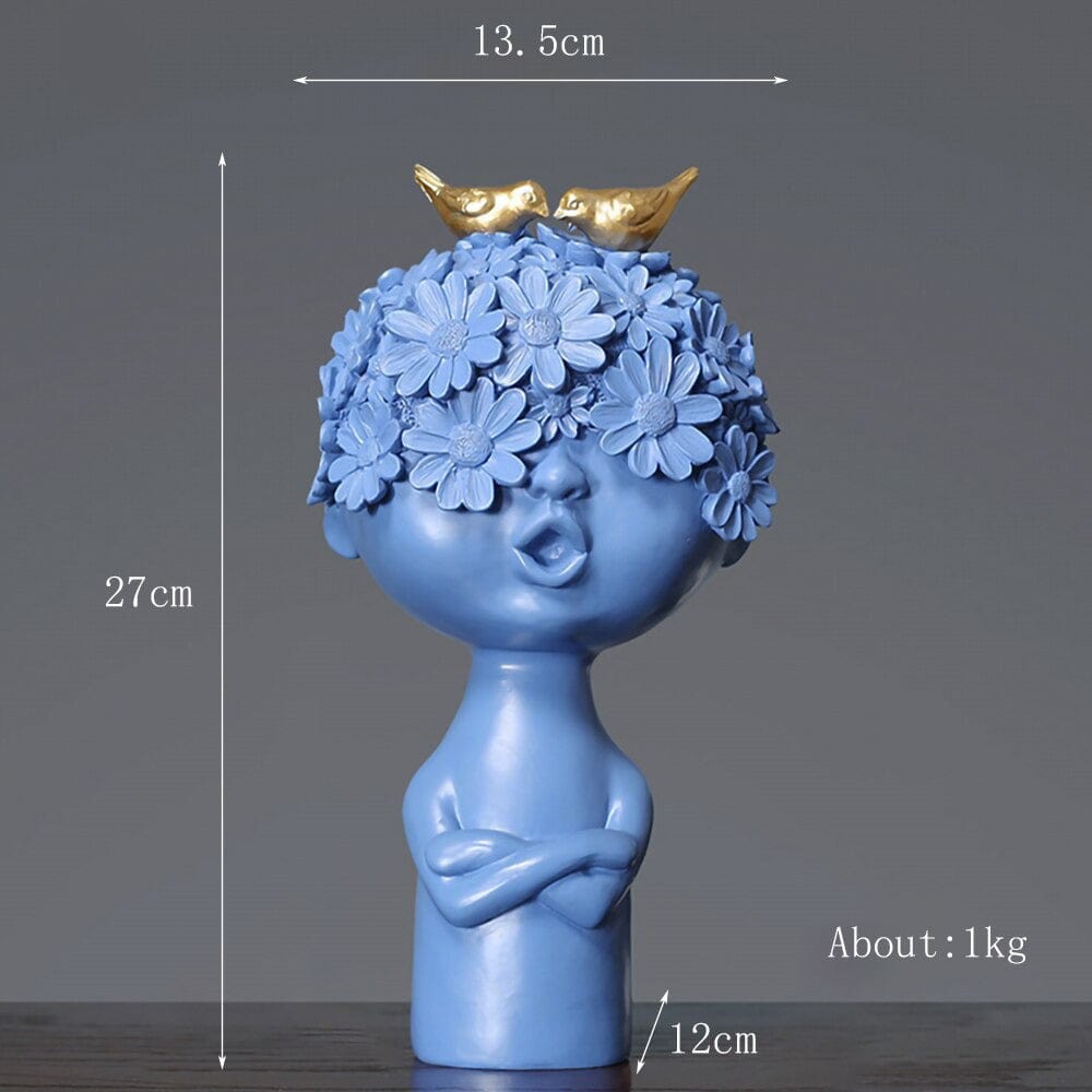 Flower Baby Bust Figurine