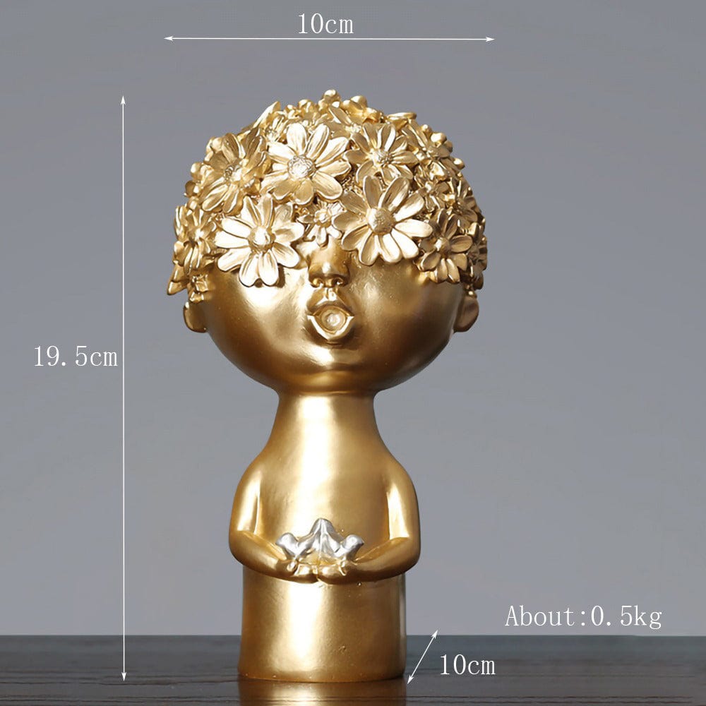 Flower Baby Bust Figurine
