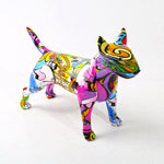 Nordic Painted Bull Terrier Statue