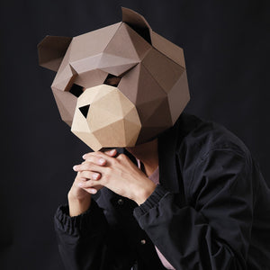 3D Low-Poly Head Mask Papercraft