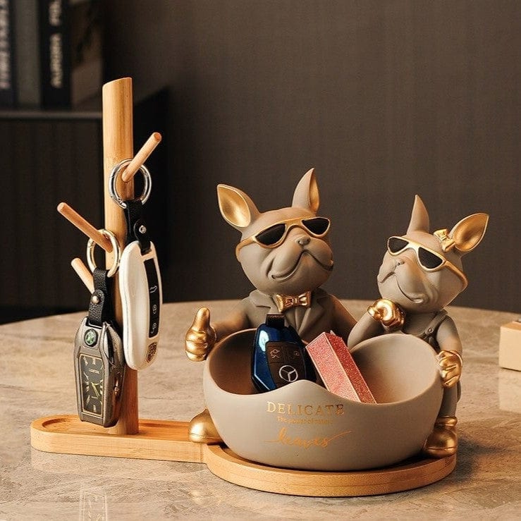 Frenchie Couple Tabletop Bowl