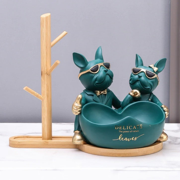 Frenchie Couple Tabletop Bowl
