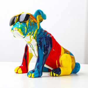 Flamboyant Bulldog Statue
