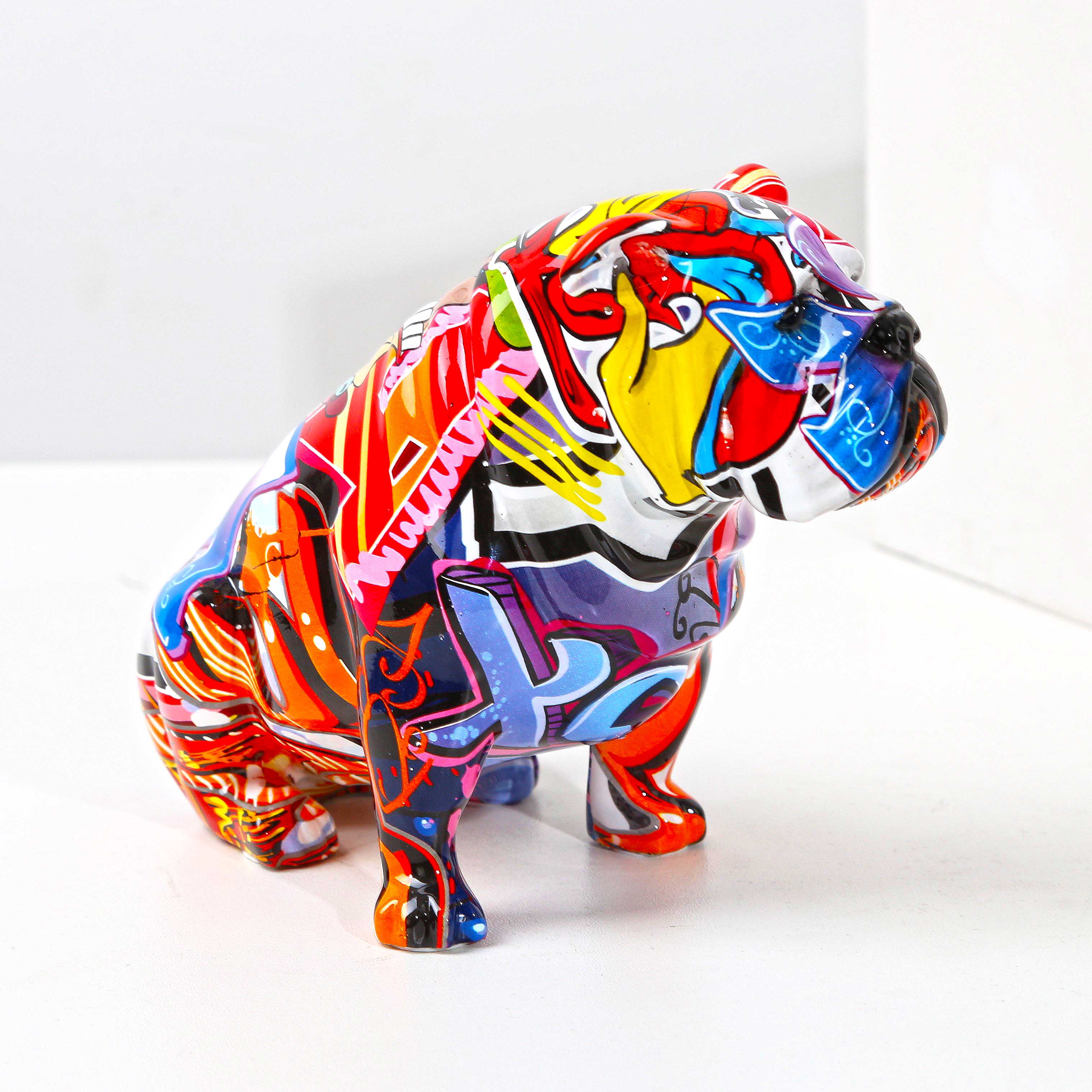 Painted Bulldog Figurine KOALA Graffiti – SPEEDY