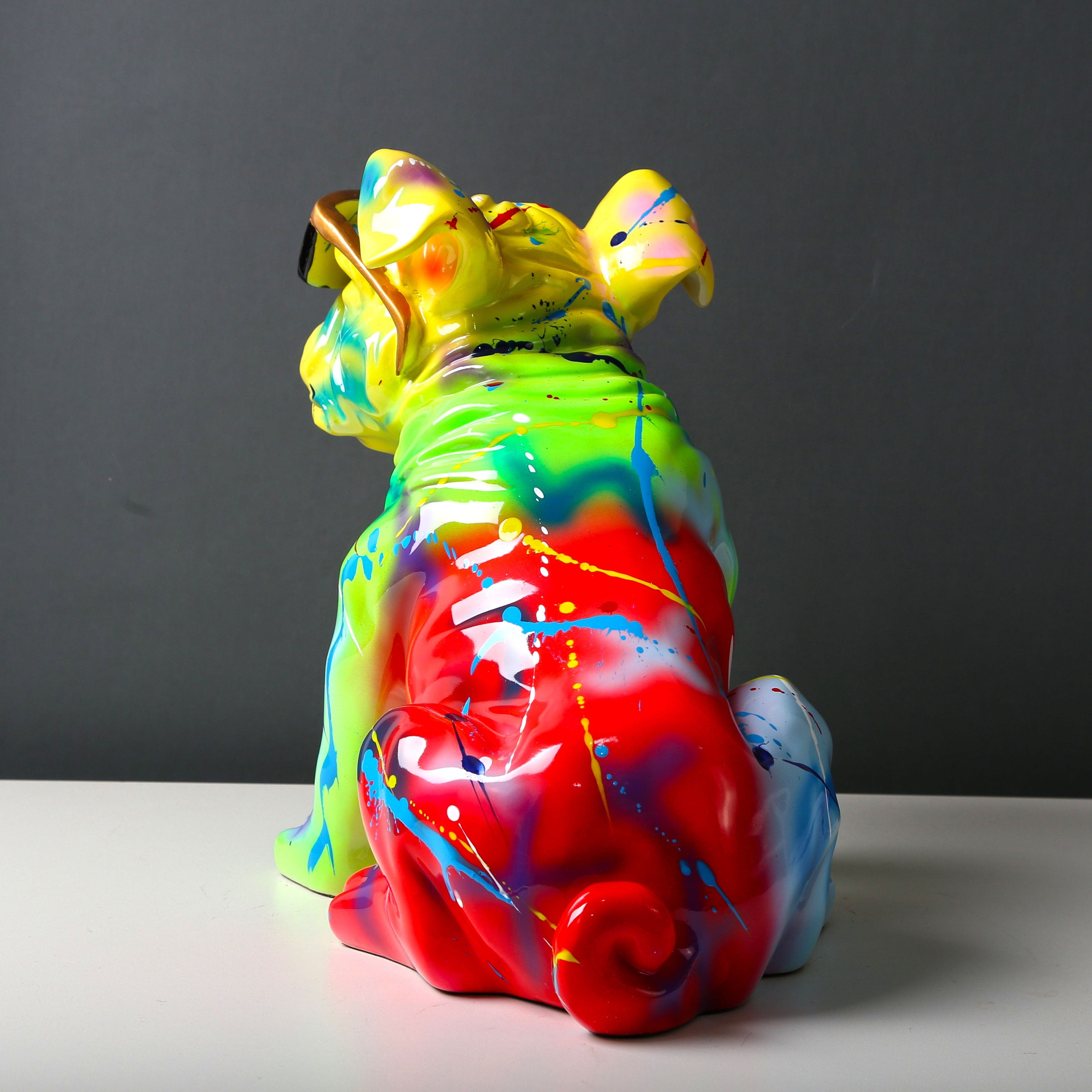Fluorescence Stylish Bulldog Statue