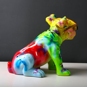 Fluorescence Stylish Bulldog Statue