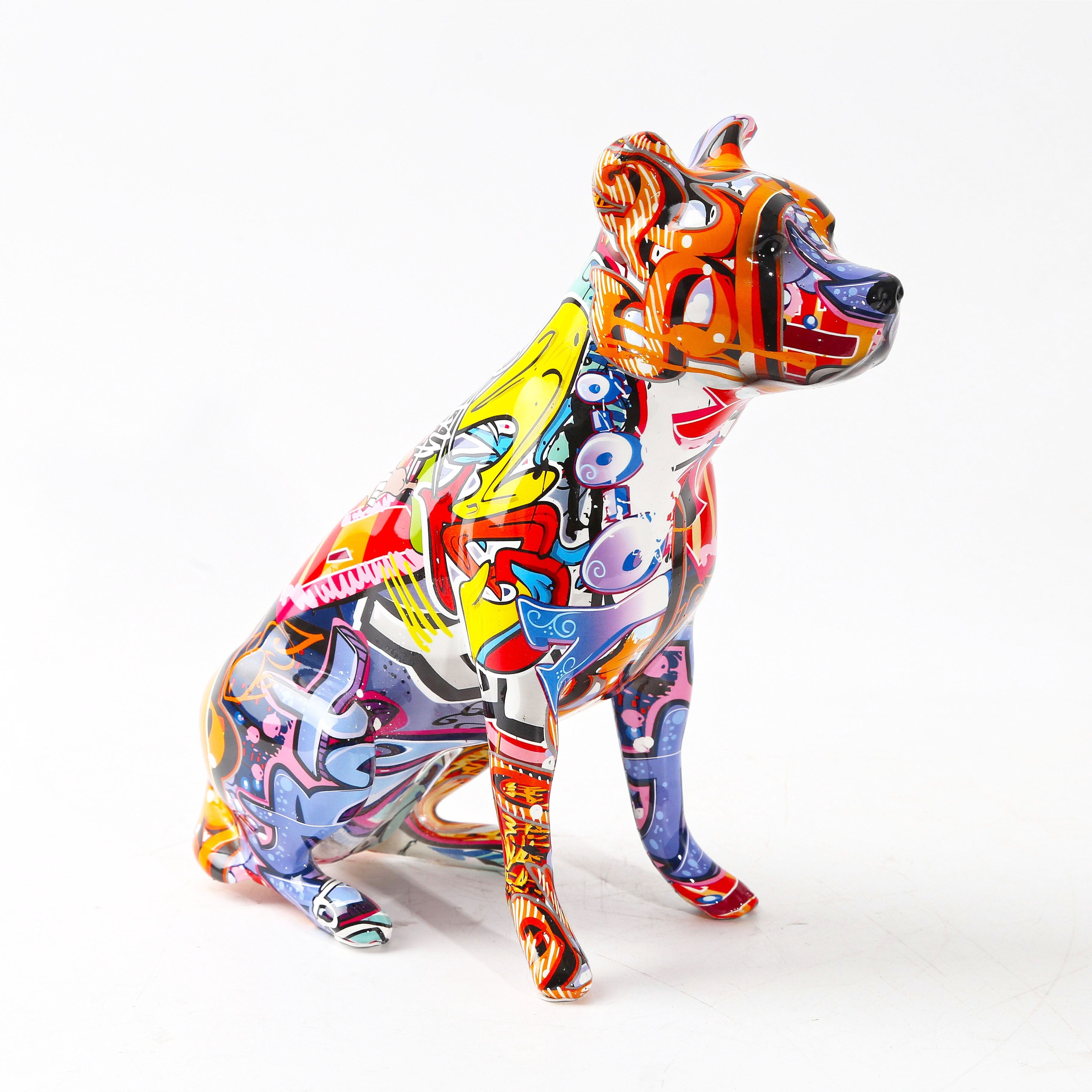 Graffiti Staffordshire Terrier Statue