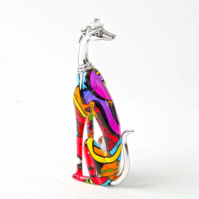 Graffiti Painted Greyhound Statue
