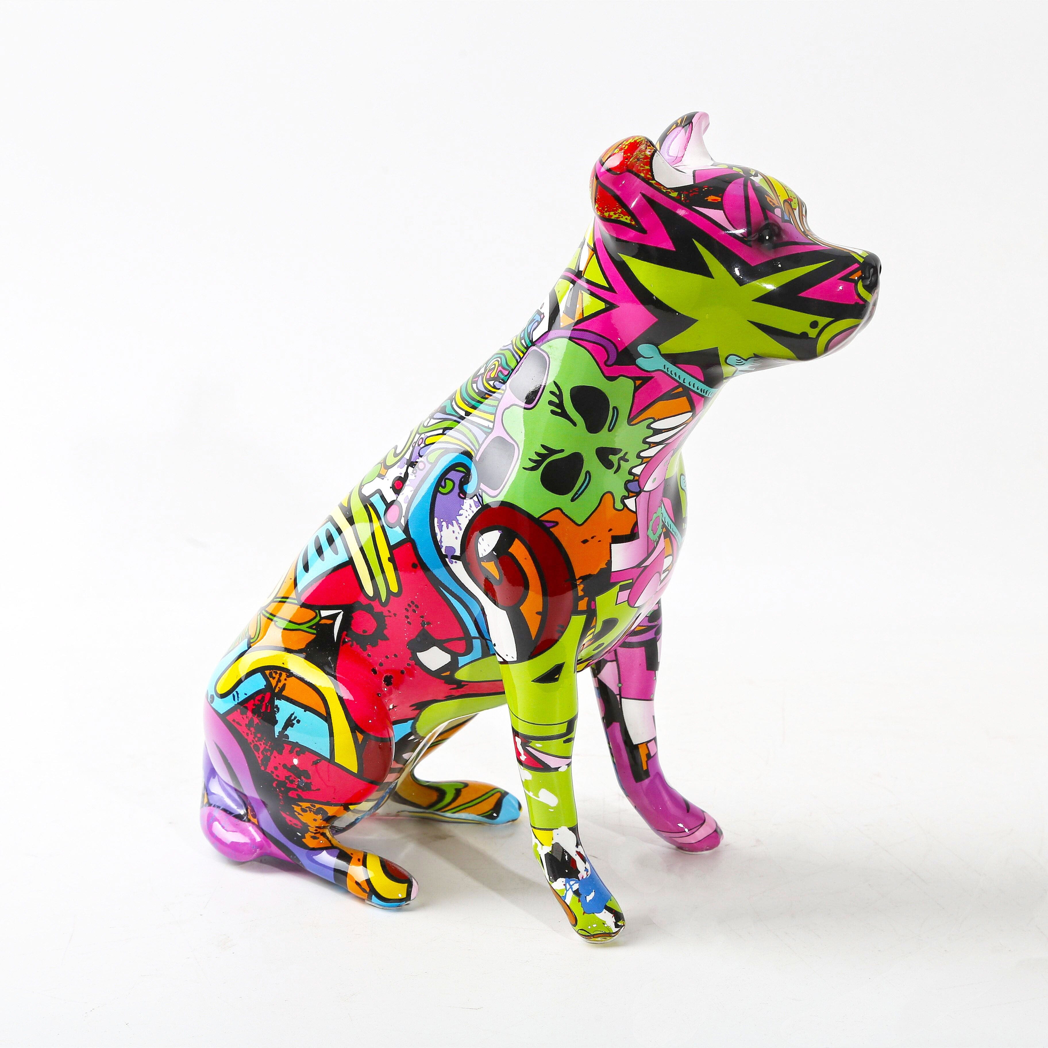 Graffiti Staffordshire Terrier Statue