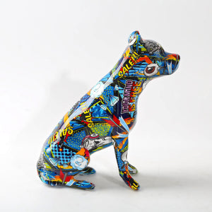 Graffiti Staffordshire Terrier Statue