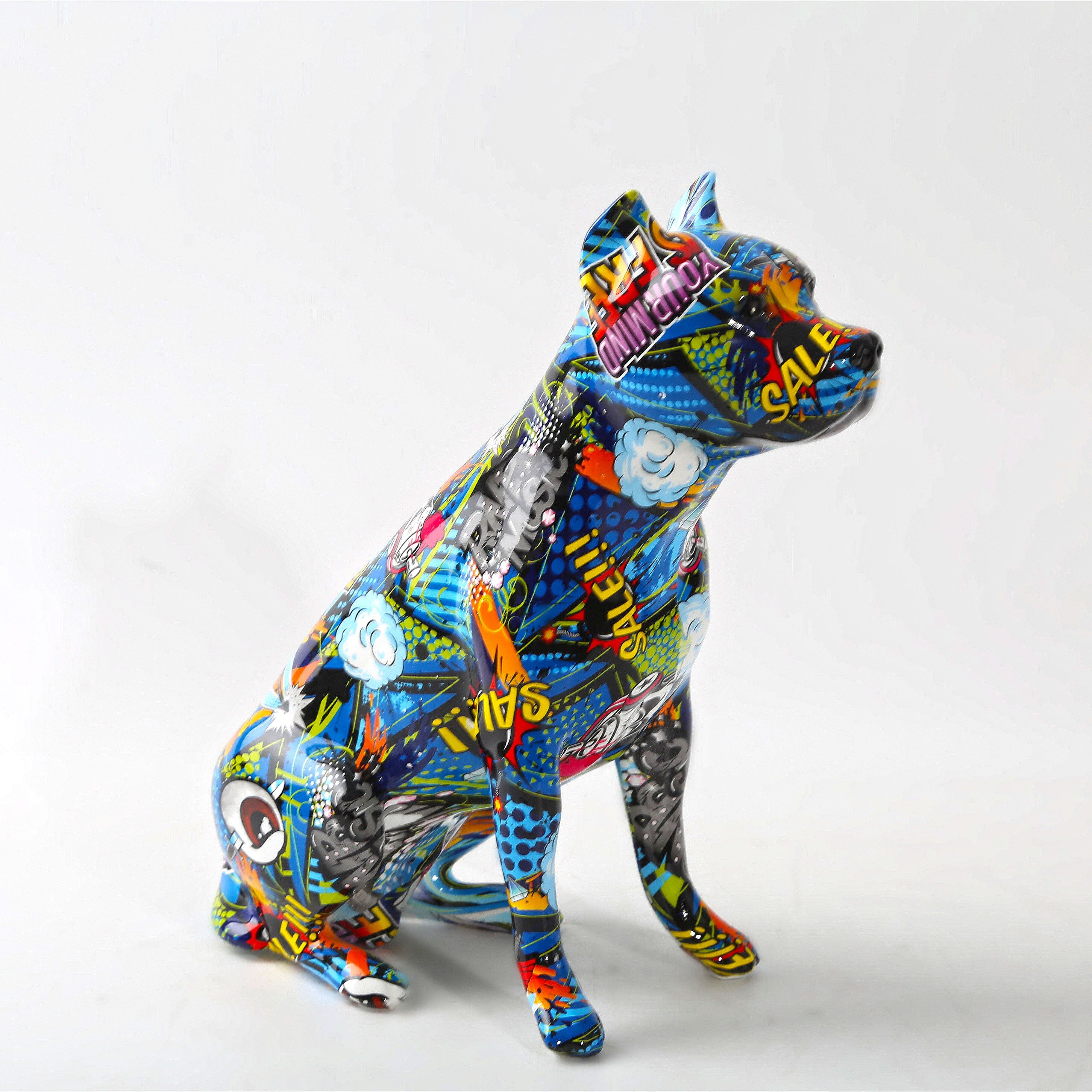 Graffiti Staffordshire Terrier Statue
