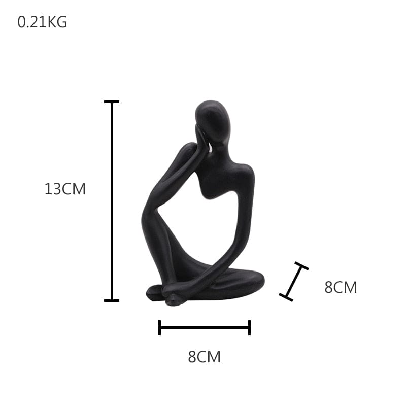 Abstract Book Shelf Figurines