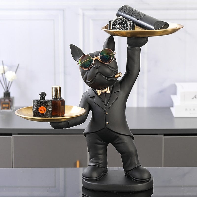 Frenchie Stylish Butler Statue